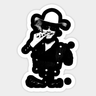 Smoking idol hank country music art Sticker